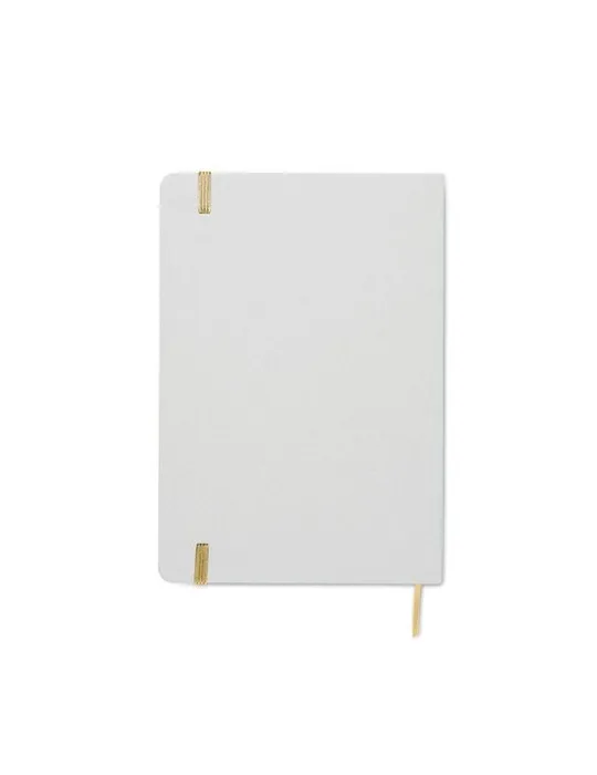 Carnet A5 à couleur révélée personnalisé ROUTE WHITE Matières : métal Couleurs : blanc translucide marquage laser ultra précis