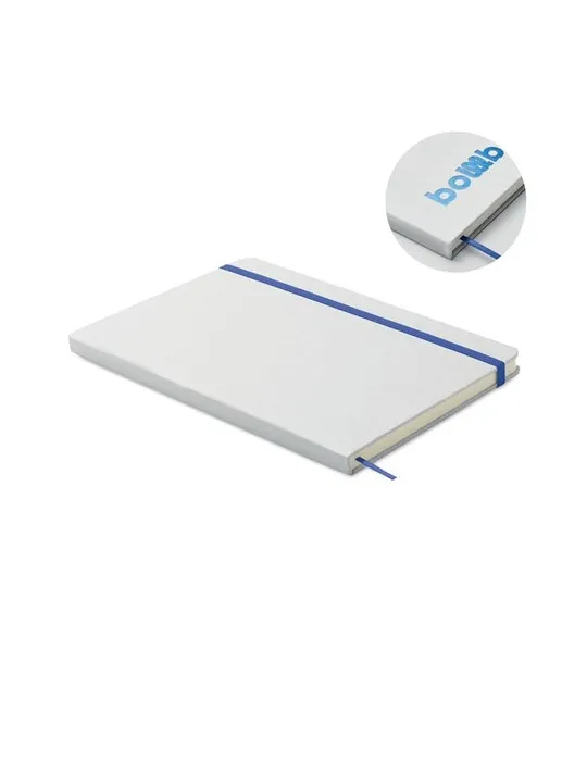 Carnet A5 à couleur révélée personnalisé ROUTE WHITE Matières : métal Couleurs : argenté goodies publicitaire événementiel