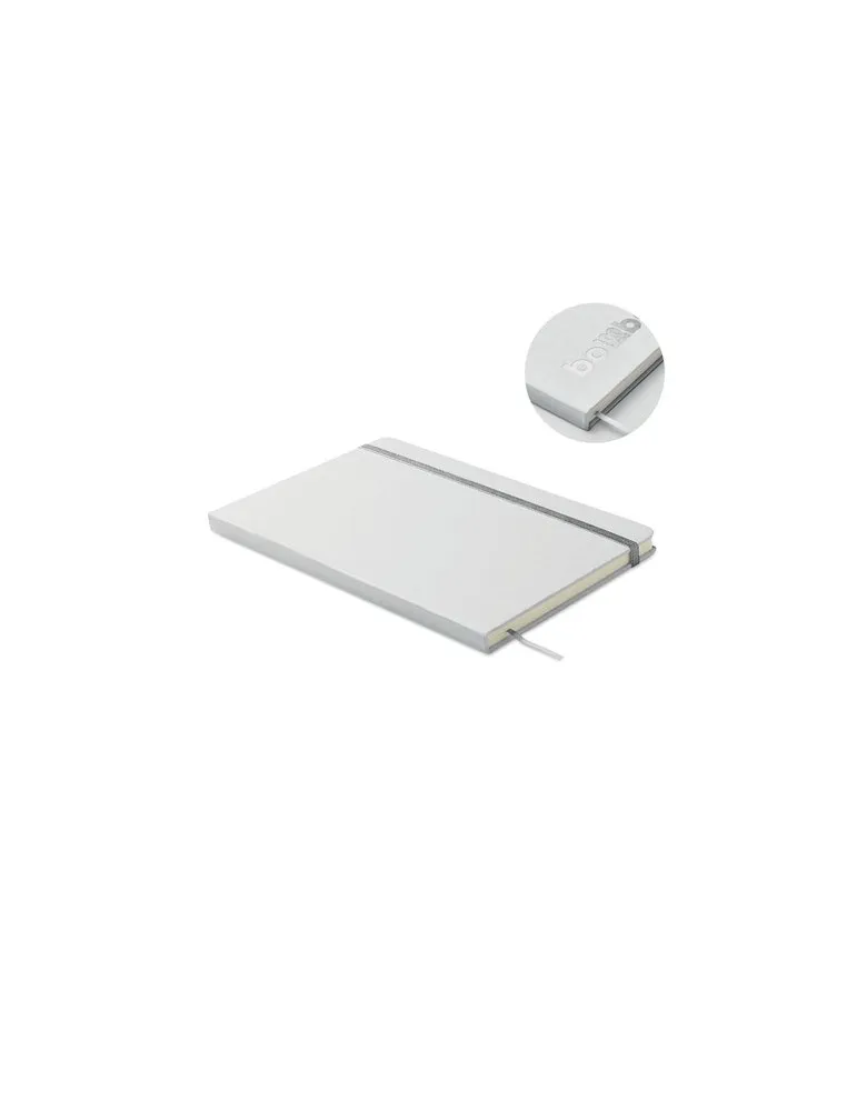 Carnet A5 à couleur révélée personnalisé ROUTE WHITE Matières : métal Couleurs : chromé personnalisable avec votre logo