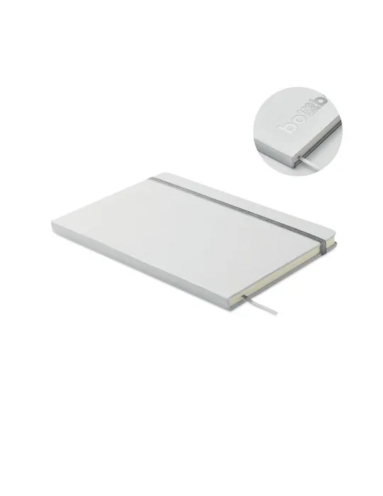 Carnet A5 à couleur révélée personnalisé ROUTE WHITE Matières : métal Couleurs : chromé personnalisable avec votre logo