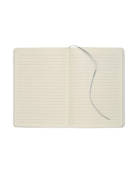 Carnet A5 à couleur révélée personnalisé ROUTE WHITE Matières : métal Couleurs : chromé objet promotionnel éco-responsable