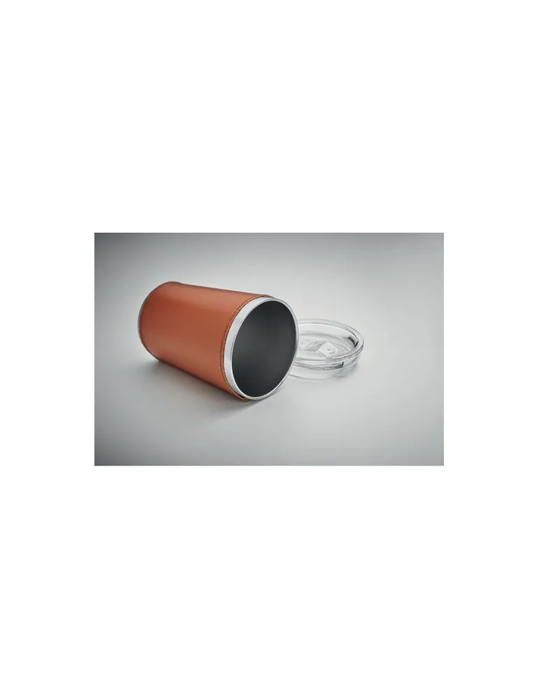 Gobelet double paroi écologique 350 ml TUMLADO Matières : métal Couleurs : blanc cadeau entreprise pas cher