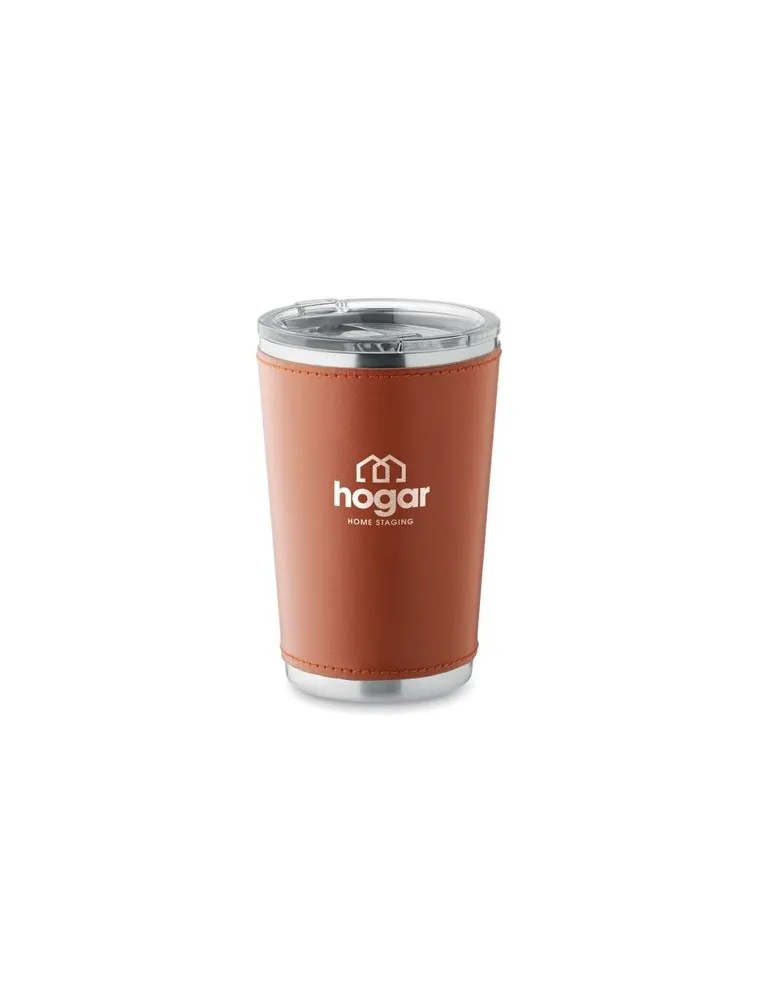 Gobelet double paroi écologique 350 ml TUMLADO Matières : métal Couleurs : blanc goodies entreprise design