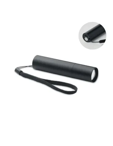 Lampe rechargeable en aluminium publicitaire ALUMINATE Matières : métal Couleurs : blanc