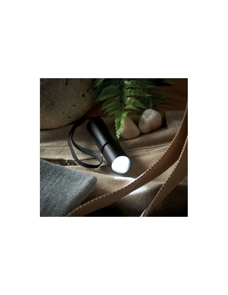 Lampe rechargeable en aluminium publicitaire ALUMINATE Matières : métal Couleurs : blanc impression haute définition