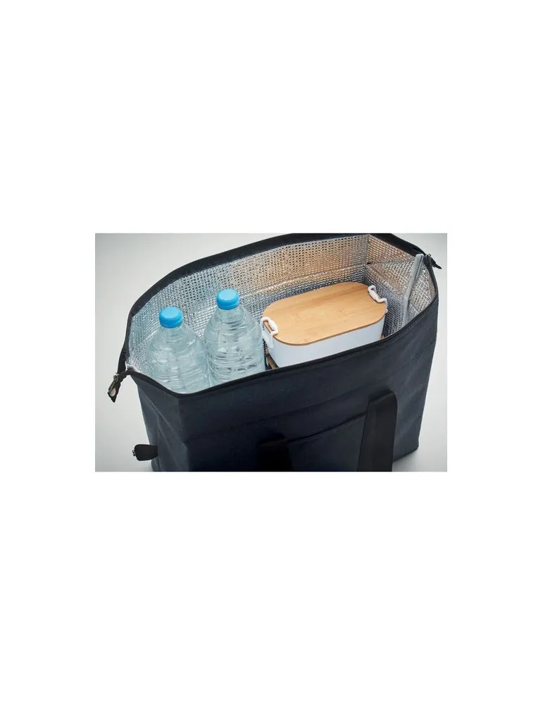 Sac isotherme écologique 300D RPET 3L KIRA Matières : plastique Couleurs : argenté marquage couleur éclatante