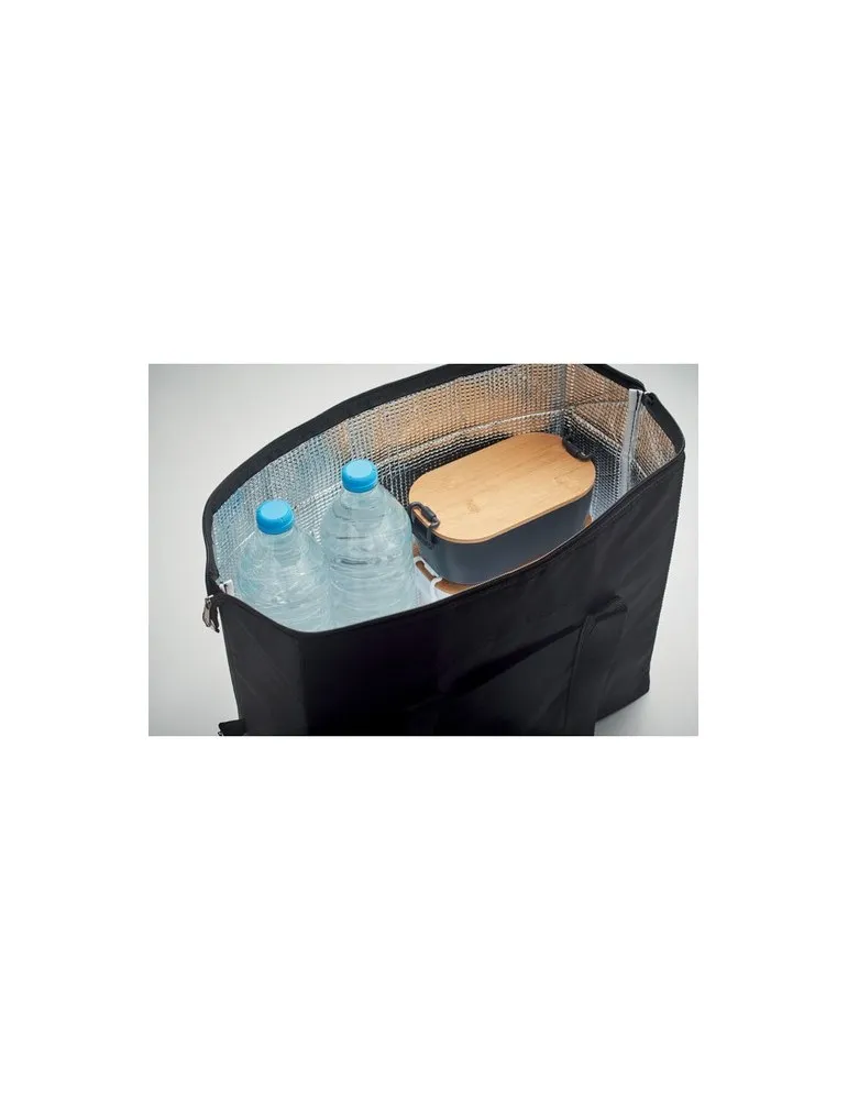 Sac isotherme écologique 300D RPET 3L KIRA Matières : plastique Couleurs : doré impression logo haute qualité