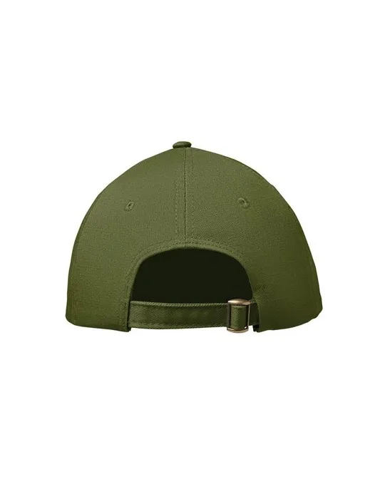 Casquette baseball à 6 pans publicitaire BAHAMAS Couleurs : vert objet publicitaire robuste