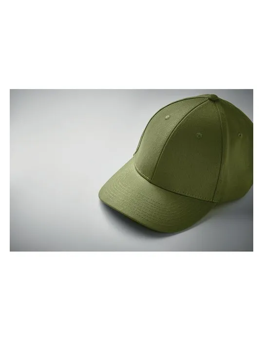 Casquette baseball à 6 pans publicitaire BAHAMAS Couleurs : vert marquage couleur éclatante