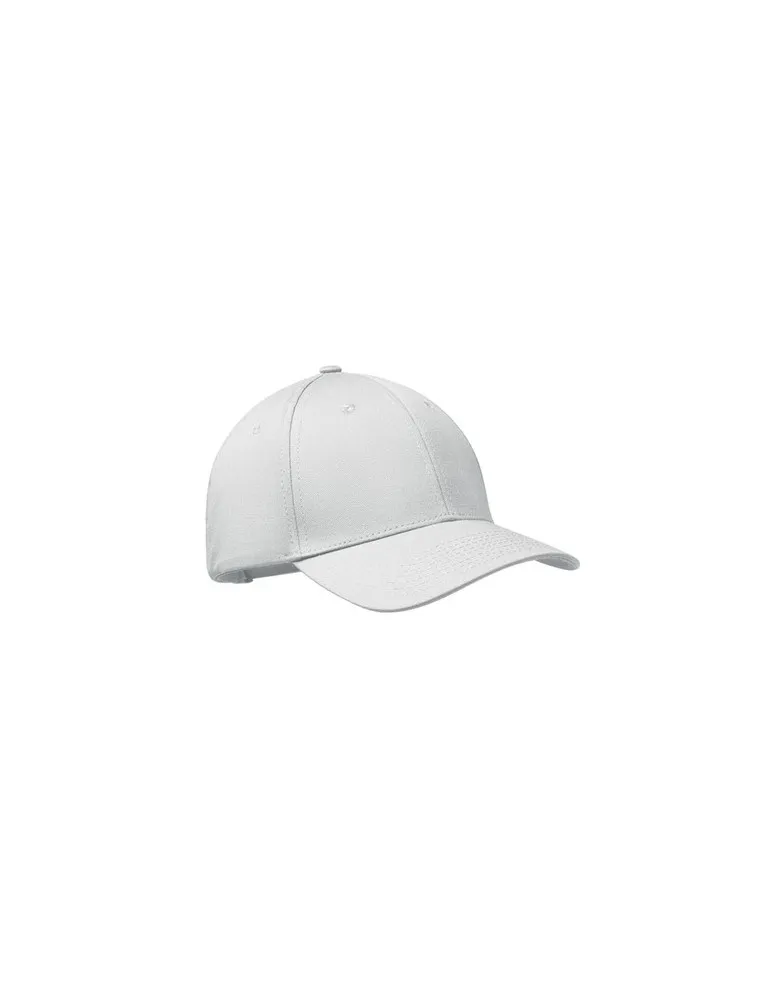 Casquette baseball à 6 pans publicitaire BAHAMAS Couleurs : marron pâle marquage laser ultra précis