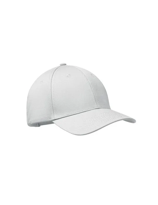 Casquette baseball à 6 pans publicitaire BAHAMAS Couleurs : marron pâle marquage laser ultra précis