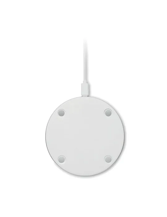 Chargeur sans fil écologique 15W de NEUZ Matières : plastique Couleurs : blanc personnalisable avec votre logo