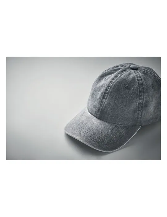 Casquette baseball écologique à 6 pans BEAU Matières : plastique Couleurs : bleu marquage couleur éclatante