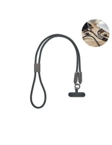 Lanyard personnalisé 60W écologique SHAKA Matières : plastique Couleurs : blanc