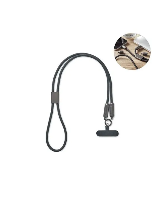 Lanyard personnalisé 60W écologique SHAKA Matières : plastique Couleurs : blanc