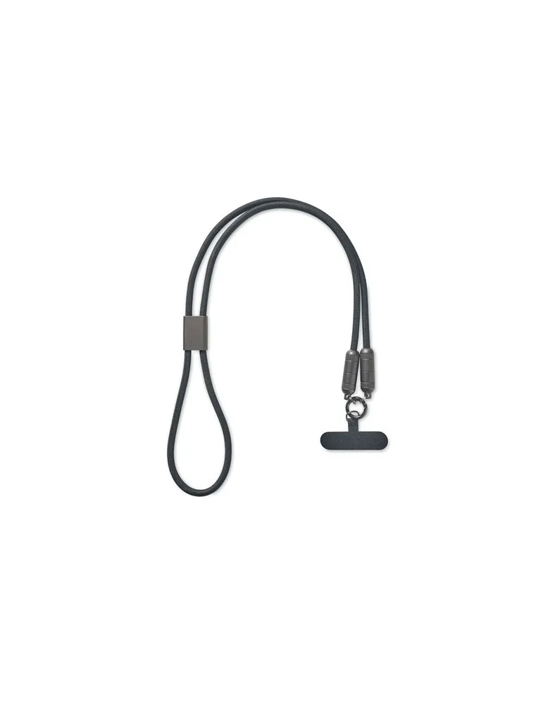 Lanyard personnalisé 60W écologique SHAKA Matières : plastique Couleurs : blanc cadeau entreprise pas cher