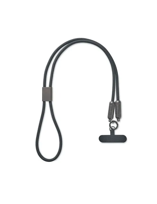 Lanyard personnalisé 60W écologique SHAKA Matières : plastique Couleurs : blanc cadeau entreprise pas cher