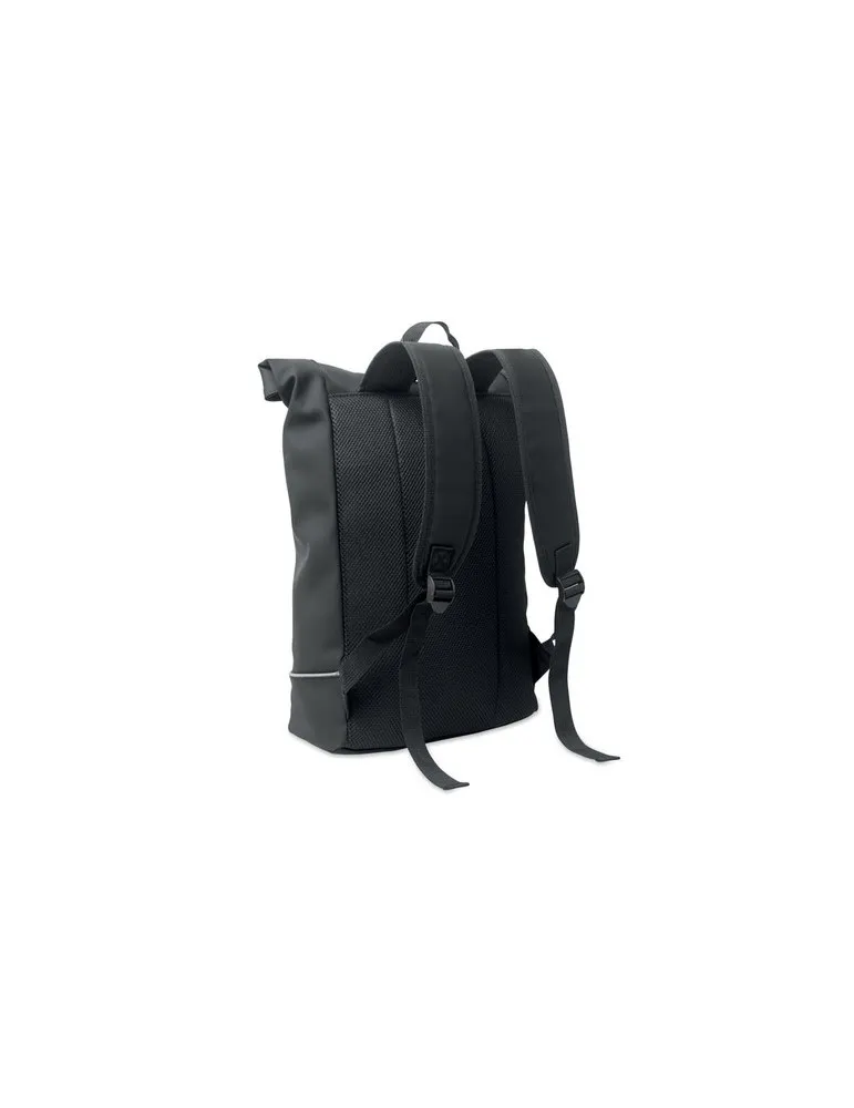 Sac à dos publicitaire en PU pour ordinateur 15 pouces MO2581-15 LAPTOSA Matières : plastique Couleurs : blanc objet publicitair