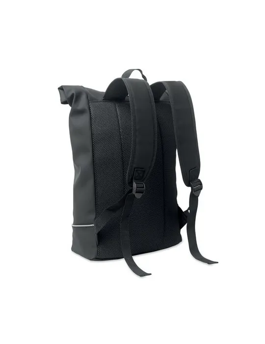 Sac à dos publicitaire en PU pour ordinateur 15 pouces MO2581-15 LAPTOSA Matières : plastique Couleurs : blanc objet publicitair