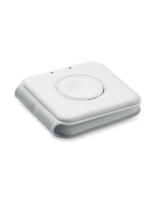 Chargeur pliable écologique 2 en 1 15W FLIP Matières : plastique Couleurs : gris foncé transparent cadeau entreprise pas cher