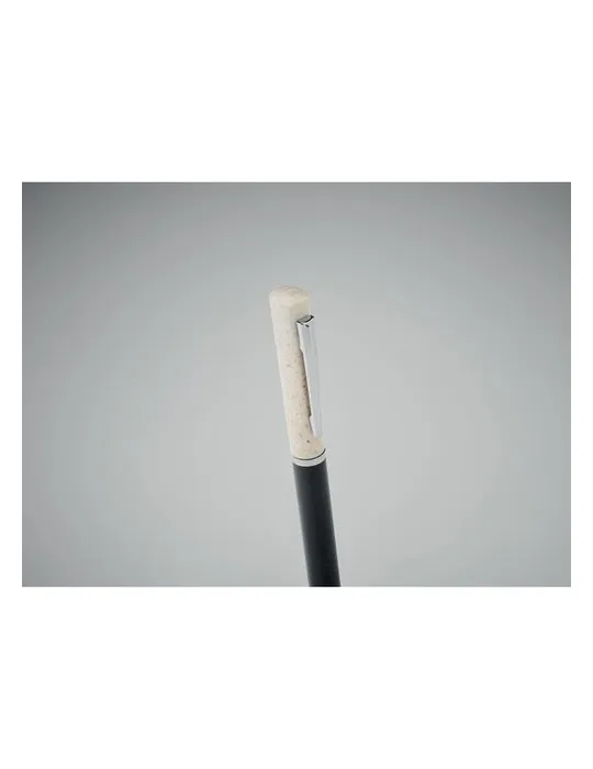 Stylo twist personnalisé en paille de blé/ABS - MAIPEN Matières : plastique Couleurs : bleu foncé transparent cadeau entreprise 