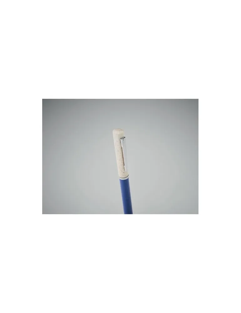 Stylo twist personnalisé en paille de blé/ABS - MAIPEN Matières : plastique Couleurs : rouge transparent cadeau collaborateur pr