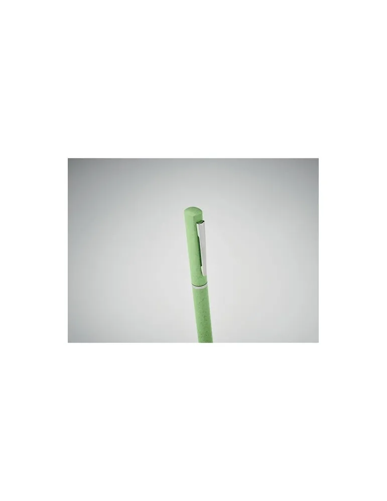 Stylo twist personnalisé en paille de blé/ABS - MAIPEN Matières : plastique Couleurs : violet transparent livraison express 24h 