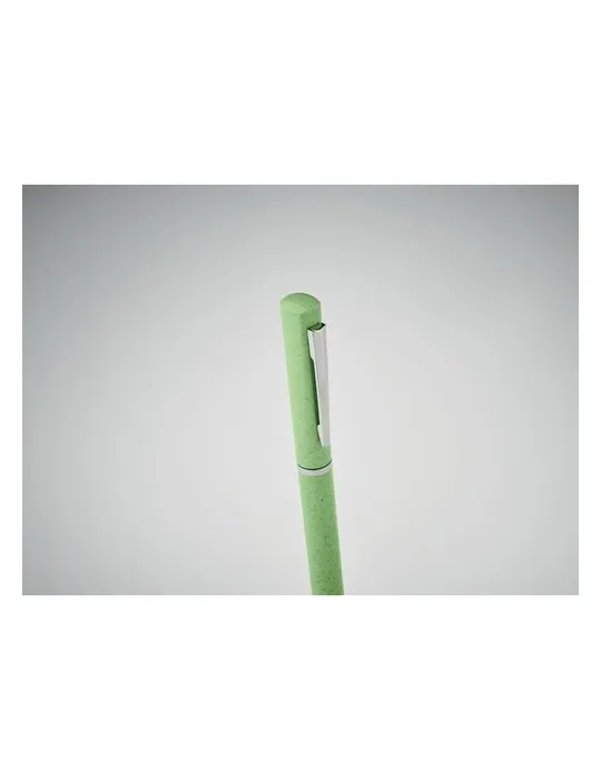 Stylo twist personnalisé en paille de blé/ABS - MAIPEN Matières : plastique Couleurs : violet transparent livraison express 24h 