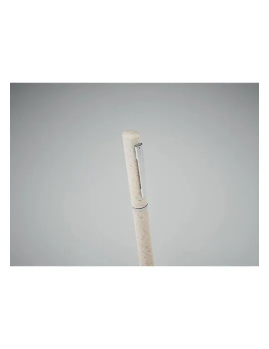 Stylo twist personnalisé en paille de blé/ABS - MAIPEN Matières : plastique Couleurs : orange marquage laser ultra précis