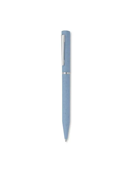 Stylo twist personnalisé en paille de blé/ABS - MAIPEN Matières : plastique Couleurs : bleu cadeau entreprise pas cher
