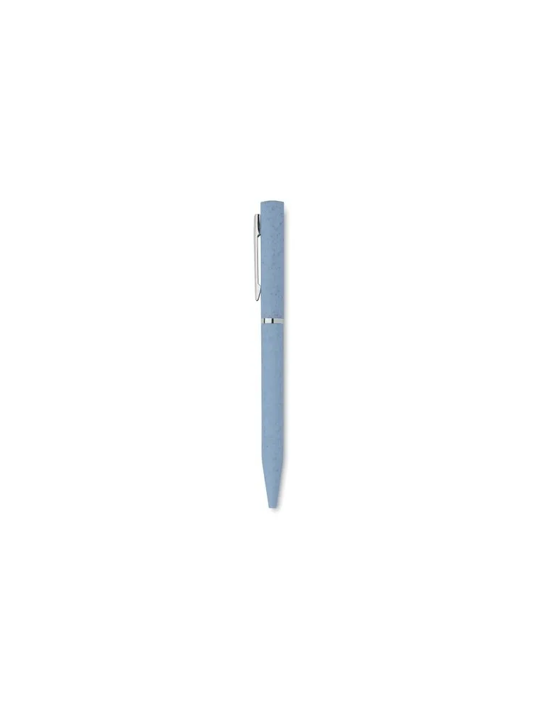 Stylo twist personnalisé en paille de blé/ABS - MAIPEN Matières : plastique Couleurs : bleu cadeau collaborateur premium