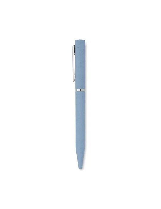 Stylo twist personnalisé en paille de blé/ABS - MAIPEN Matières : plastique Couleurs : bleu cadeau collaborateur premium