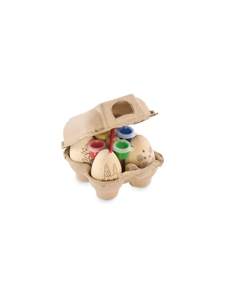 Set de peinture d'oeufs en bois EISET