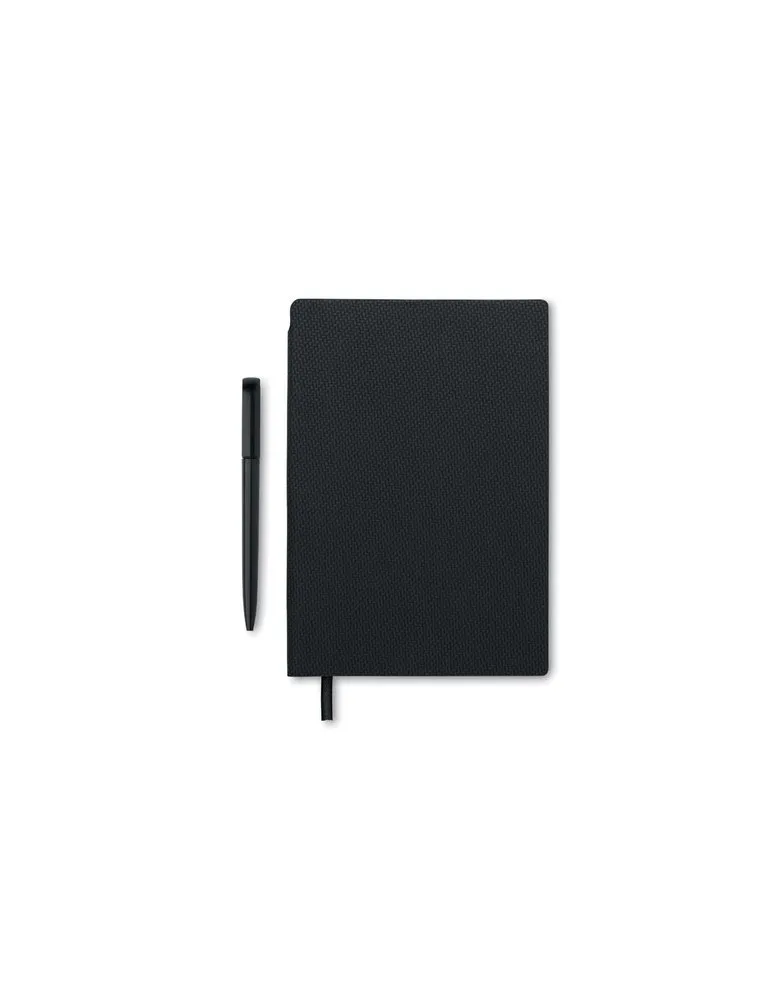 Cahier A5 personnalisé en PU avec stylo NOTA Matières : plastique Couleurs : blanc impression haute définition