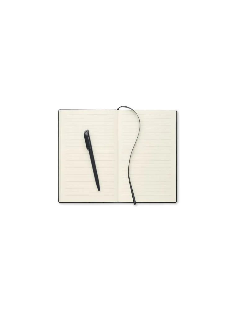 Cahier A5 personnalisé en PU avec stylo NOTA Matières : plastique Couleurs : blanc cadeau collaborateur premium