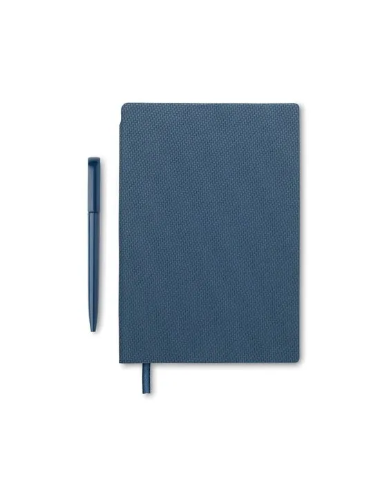 Cahier A5 personnalisé en PU avec stylo NOTA Matières : plastique Couleurs : blanc marquage laser ultra précis