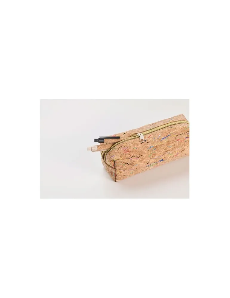 Trousse à crayons écologique en liège CORCHASO Matières : plastique Couleurs : blanc goodies publicitaire événementiel