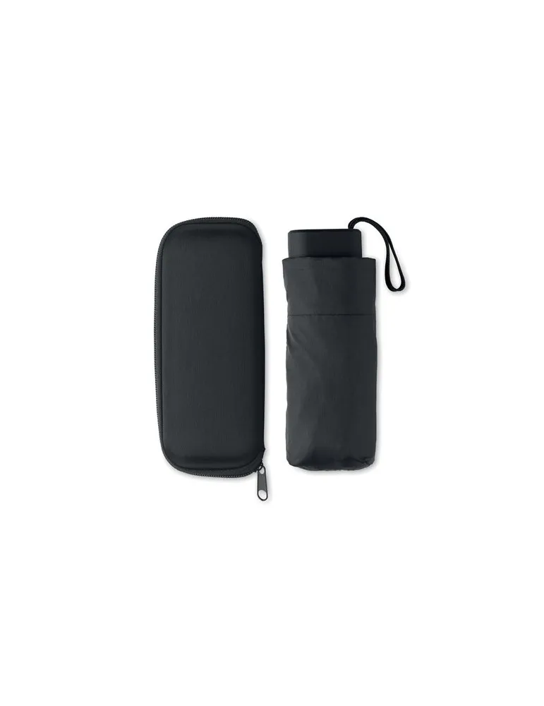 Parapluie pliable de 19 pouces personnalisé PORTLAND Matières : plastique Couleurs : blanc personnalisable avec votre logo