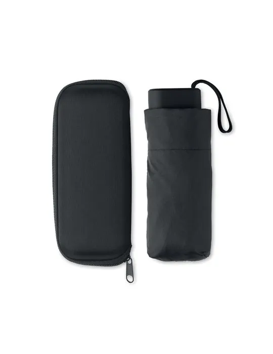 Parapluie pliable de 19 pouces personnalisé PORTLAND Matières : plastique Couleurs : blanc personnalisable avec votre logo