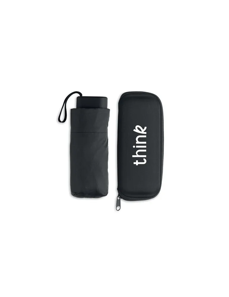 Parapluie pliable de 19 pouces personnalisé PORTLAND Matières : plastique Couleurs : blanc impression haute définition