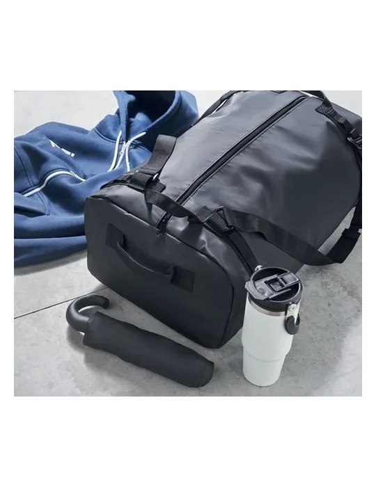 Sac de voyage écologique en tarpaulin MOUNTAIN Matières : plastique Couleurs : blanc impression haute définition