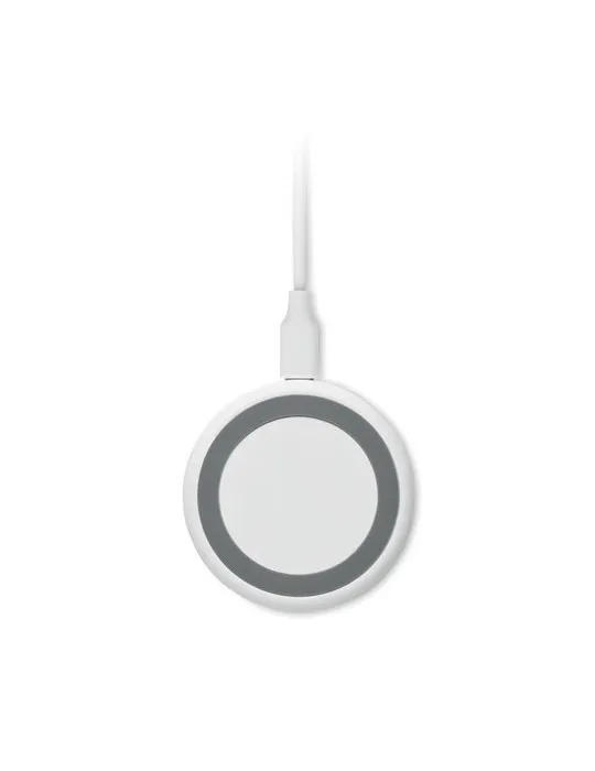 Chargeur sans fil écologique 3 en 1 15W WERLIES Matières : plastique Couleurs : blanc objet promotionnel éco-responsable