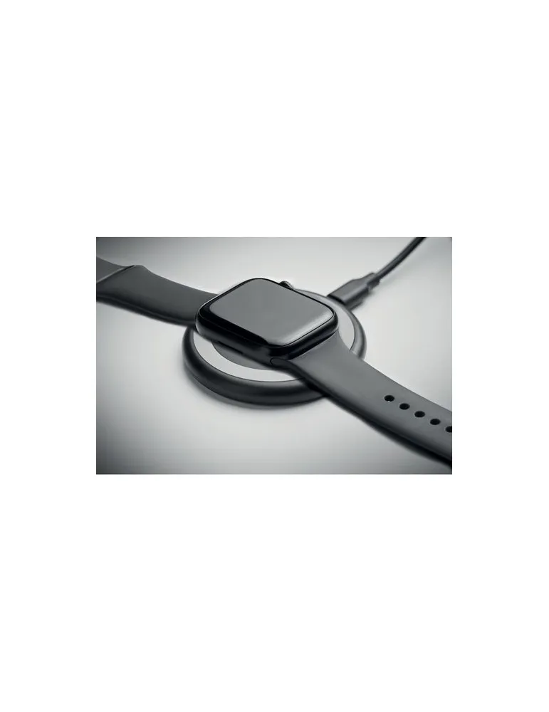 Chargeur sans fil écologique 3 en 1 15W WERLIES Matières : plastique Couleurs : métal marquage couleur éclatante