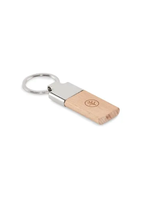 Porte-clés écologique en hévéa LLAVING Matières : plastique Couleurs : rouge goodies publicitaire événementiel