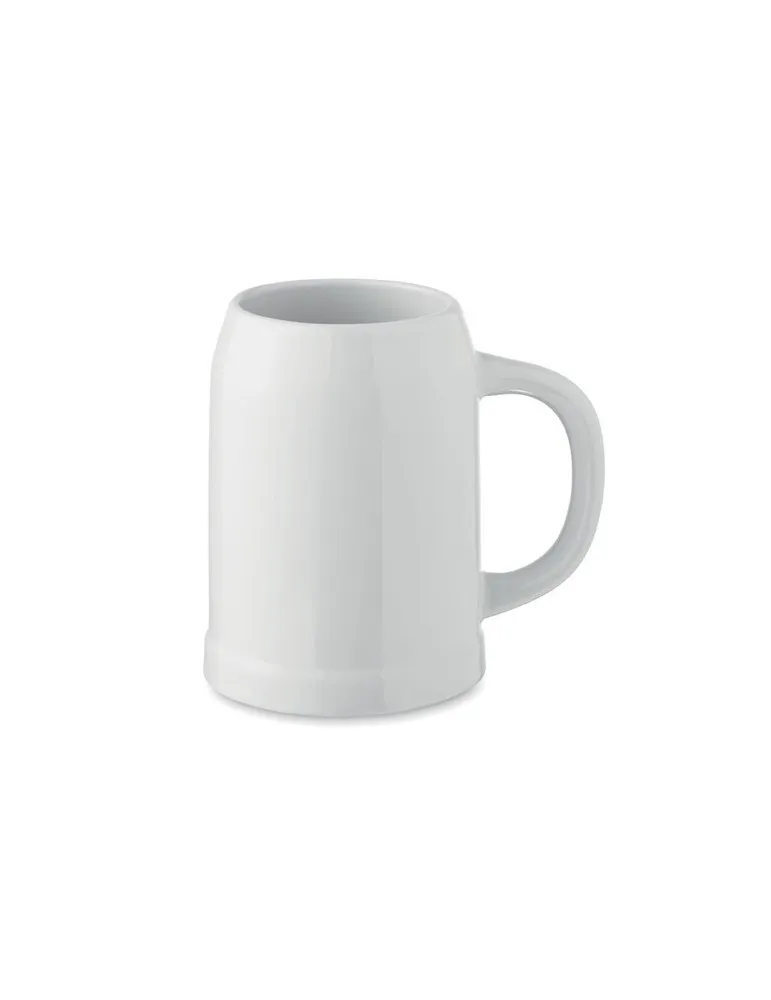 Chope de bière personnalisée 500 ml pas cher SUBLIER Matières : métal Couleurs : rouge