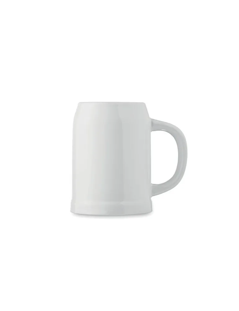 Chope de bière personnalisée 500 ml pas cher SUBLIER Matières : métal Couleurs : rouge cadeau entreprise pas cher