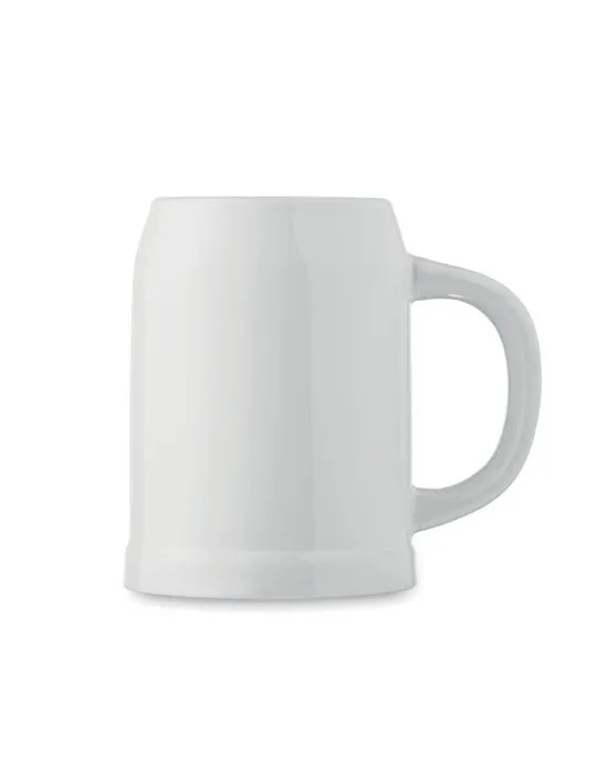 Chope de bière personnalisée 500 ml pas cher SUBLIER Matières : métal Couleurs : rouge cadeau entreprise pas cher