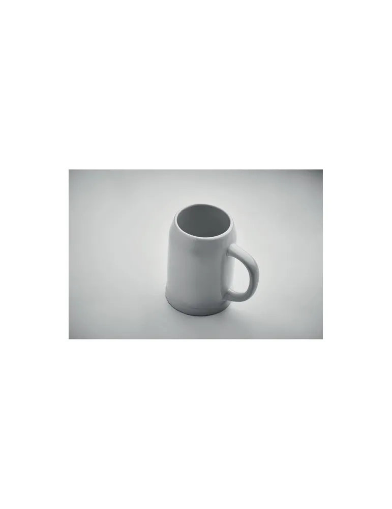 Chope de bière personnalisée 500 ml pas cher SUBLIER Matières : métal Couleurs : rouge impression haute définition