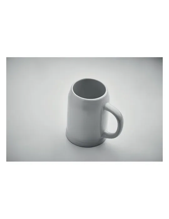 Chope de bière personnalisée 500 ml pas cher SUBLIER Matières : métal Couleurs : rouge impression haute définition