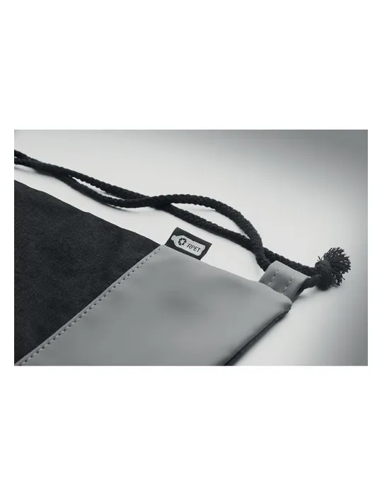 Sac à cordon personnalisable en PU RPET 2 tons LIBAG Matières : métal Couleurs : bleu objet promotionnel éco-responsable